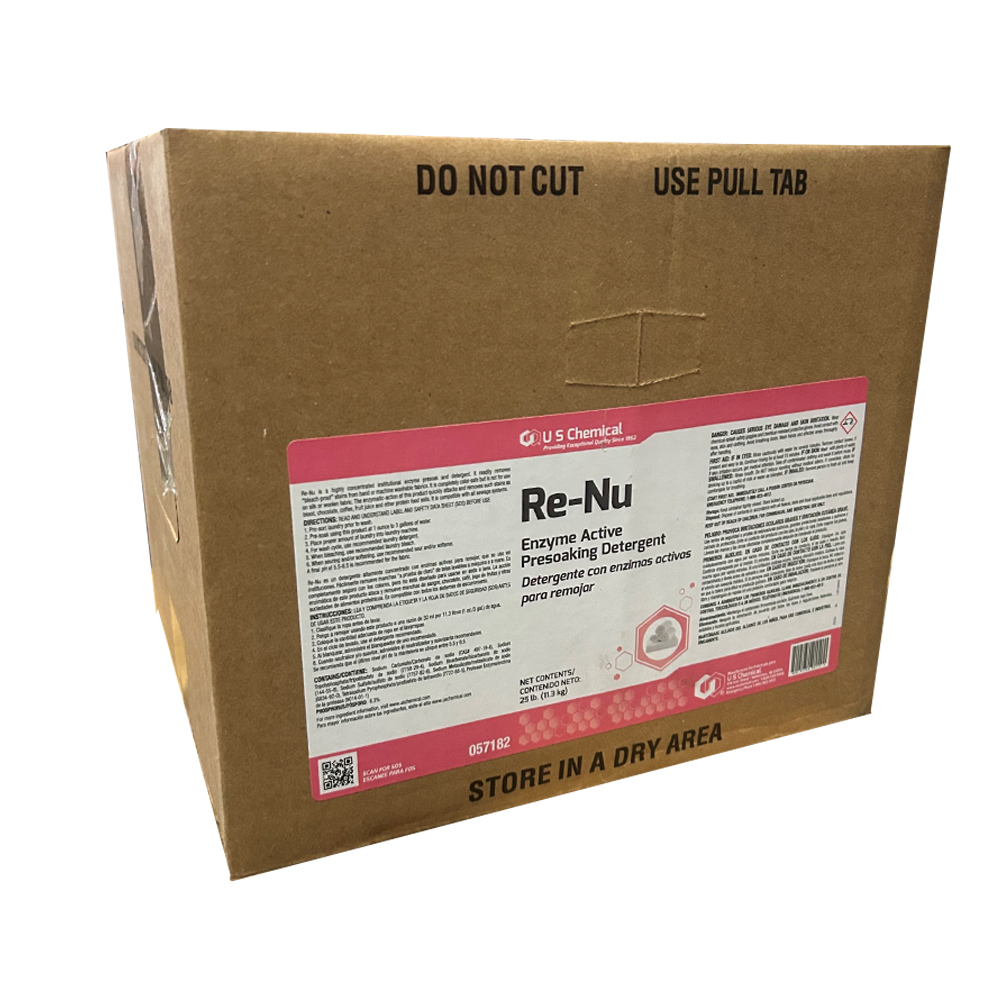 057182 Re-Nu 25 lb. Enzyme Active Presoaking Laundry Detergent 1 ea.
