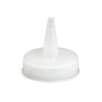 100TC White Replacement Squeeze Bottle Tops 12/cs