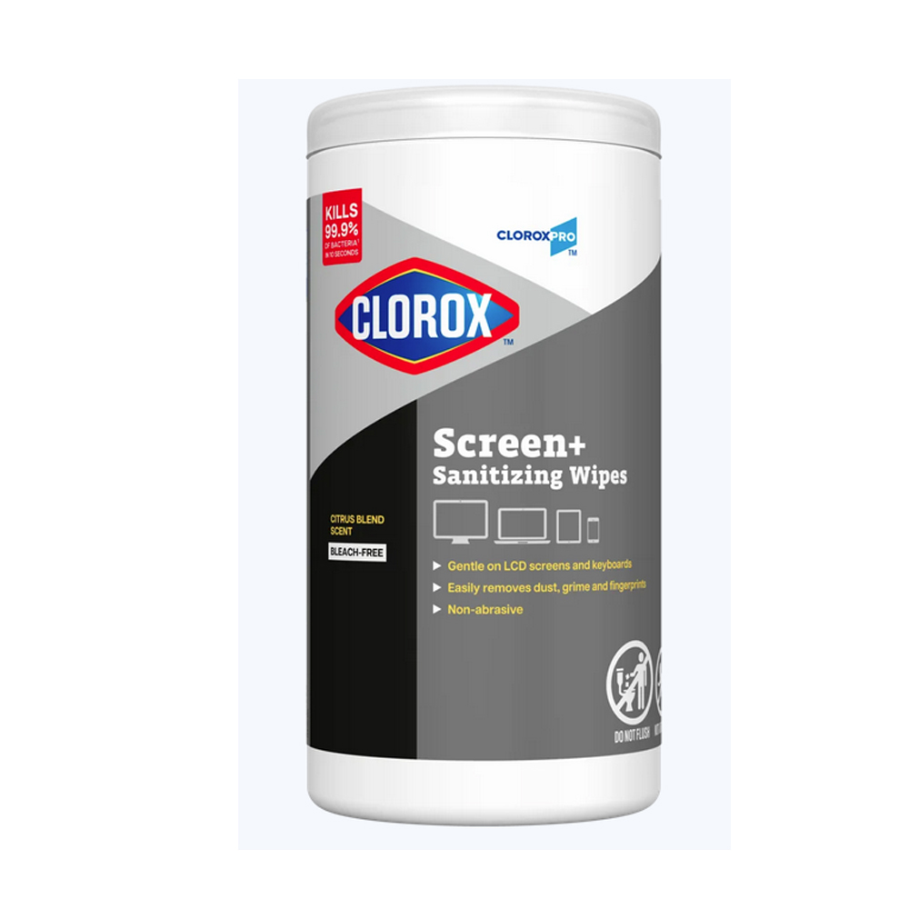 60724 Clorox Screen & Sanitizing Bleach Free Wipesw/ Citrus Blend Scent 75 count 6/75 cs