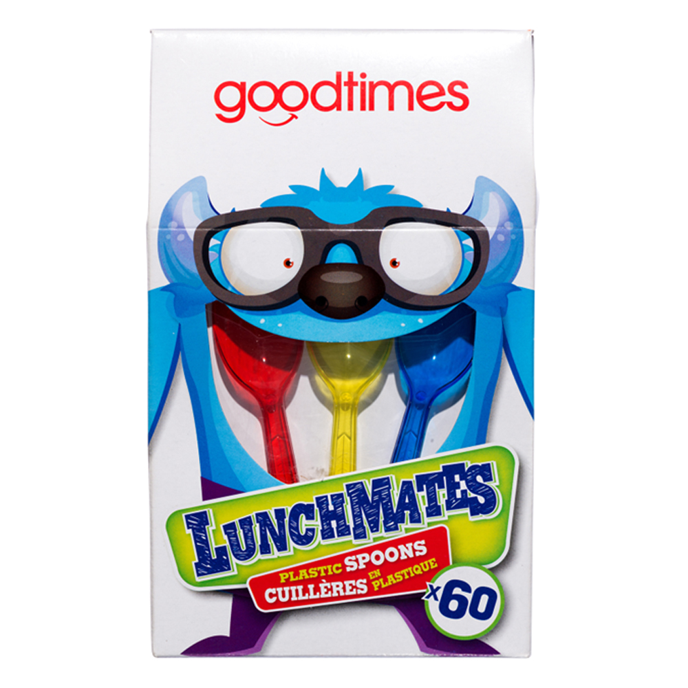 GT002 Lunchtime 5" Spoon w/ Clip Strip 12/60 cs