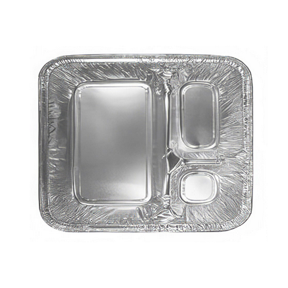 723935 Aluminum 8.5"x6"x2" 3 Compartment Pan 250/cs