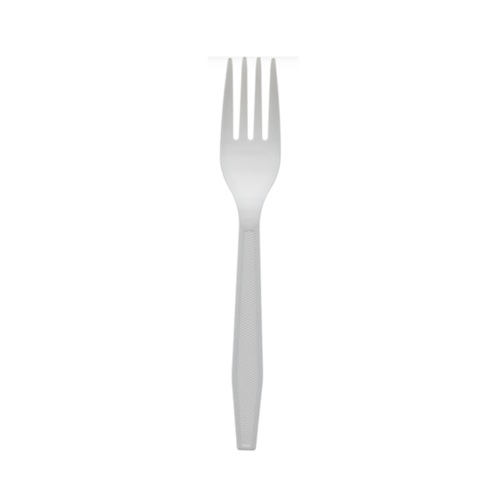 YPWFW Prairieware White Heavy Weight Polystyrene Full Size Fork 1000/cs