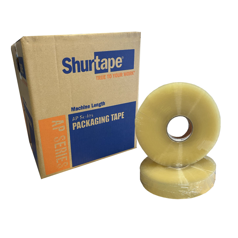 AP201 Shurtape Clear 48mm x 914mm 2mil Machine Packaging Tape 6/cs