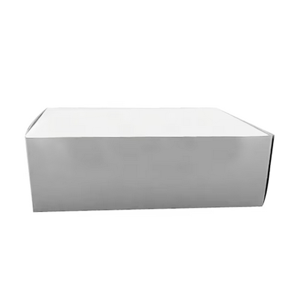 6180 White 18"x14"x5" Easy Lock Paperboard Cake   Box w/ Lock Corner 50/cs