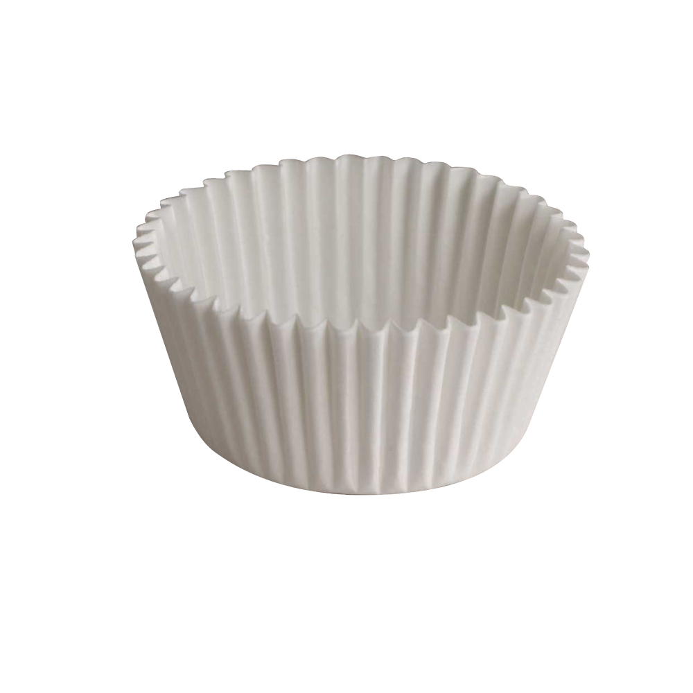 610011 3.5" White Fluted Baking Cup 20/500 cs