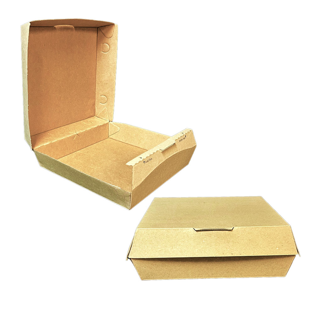 WBI883C11 Natural 8"x8"x3" Hinged Clam Shell      Container Bulk 200/cs