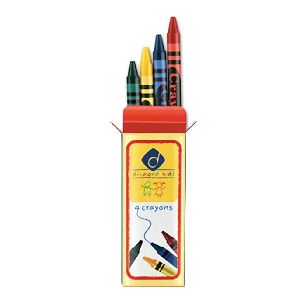 F1776CRN4 Diamond Kids 4 Pack Assorted Crayons 360/4 cs - F1776CRN4 4PK POLY CRAYONS1440