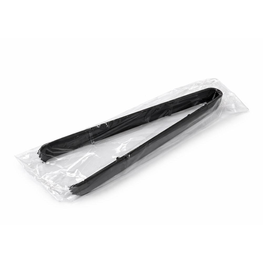TW4900 Wrapped 9" Black Plastic Tongs 100/cs
