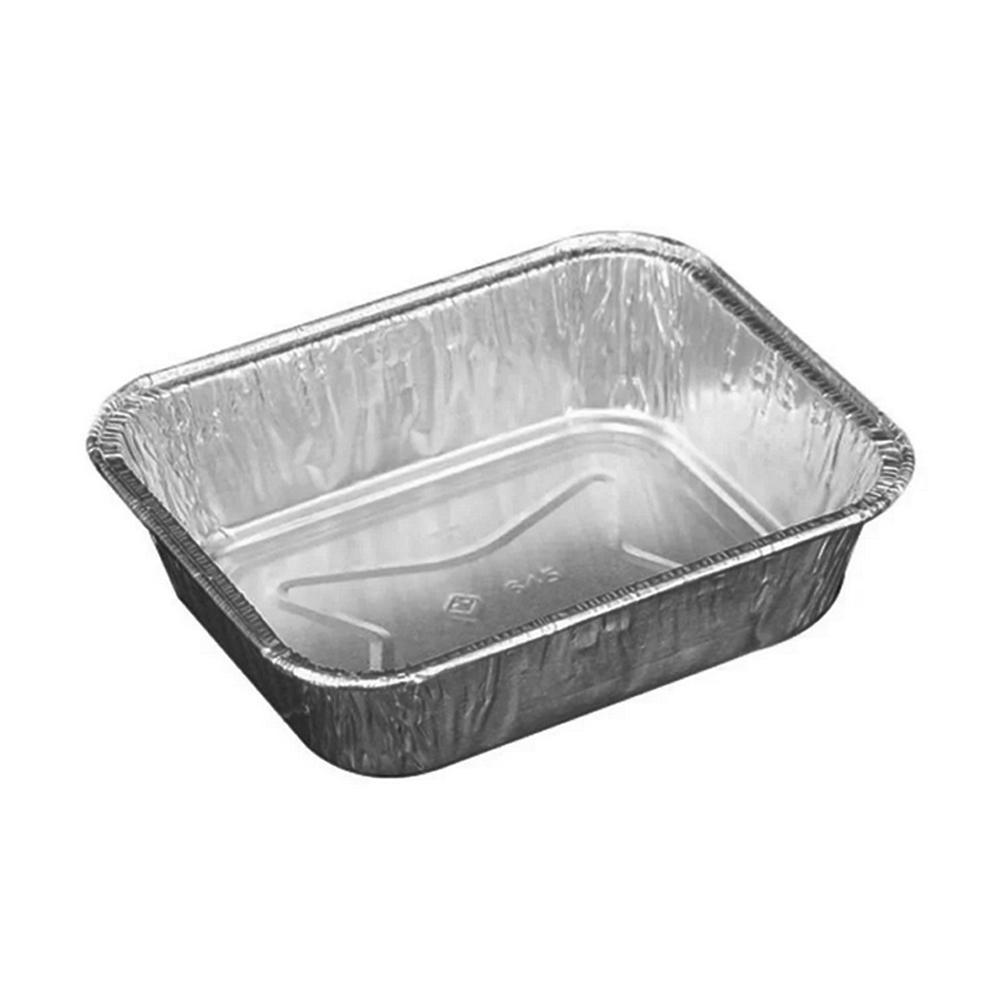 64530 Aluminum 14 oz. Oblong Casserole Full Curl Bulk 1000/cs