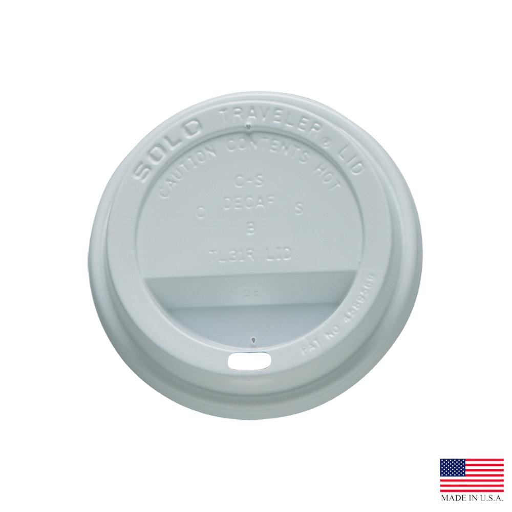 TL31R2-0007  White 10 oz. Traveler Dome Lid with Sip Hole for 370 Series 10/100 cs