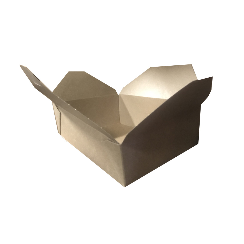 MBK3K Food Box 7 3/4"x5.5"x2.5" Kraft #3 Poly Coated  Grease Resistant Microwavable Safe 200/CS