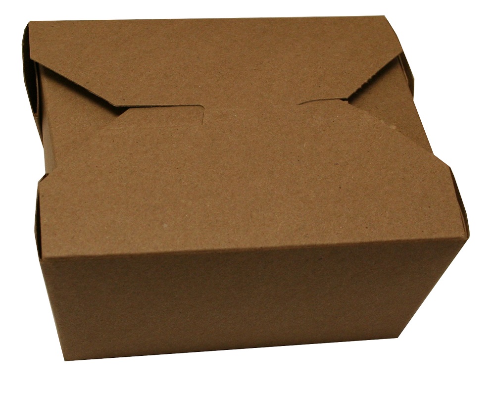 MPKF1K Food Box4 3/8" x 3.5" x 2.5" Kraft #1 Poly Coated Microwavable Safe 9/50 cs
