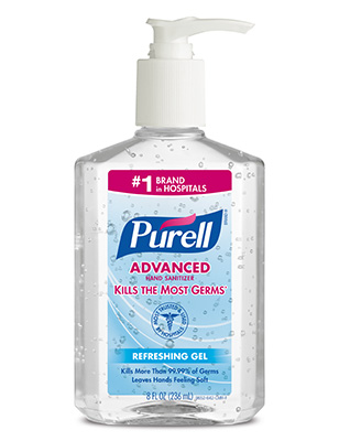 9652-12 Purell 8 oz. Advanced Hand Sanitizer Gel  12/cs