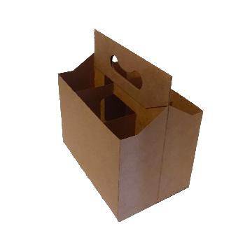 906120 Bottle Carrier 6 Bottle Kraft Cardboard 135/cs