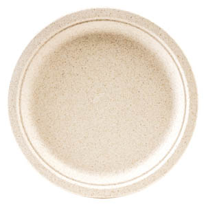 OV-P006 Ovation Beige  6" Bagasse Plate 8/125 cs - OV-P006 6" BEIGE BAGASE PLATE