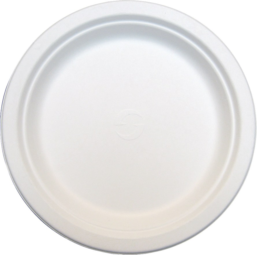 TW-POO-009 Evolution White 7" Bagasse Plate 8/125 cs