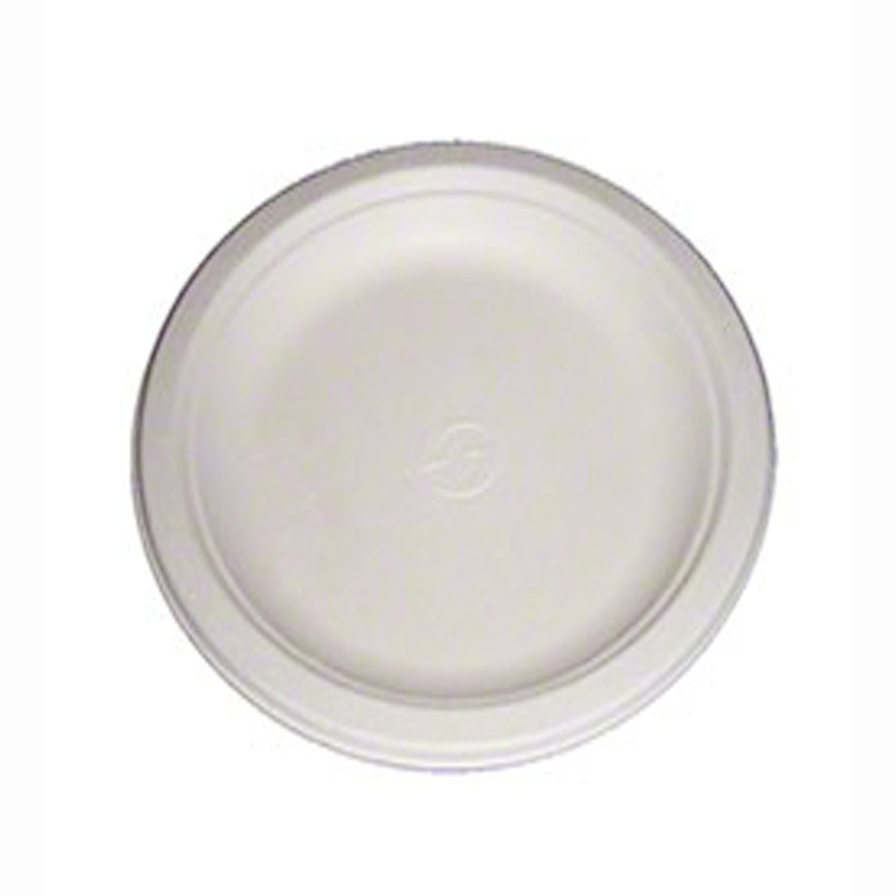 TW-POO-010S Evolution White 9" Bagasse Plate 4/125 cs