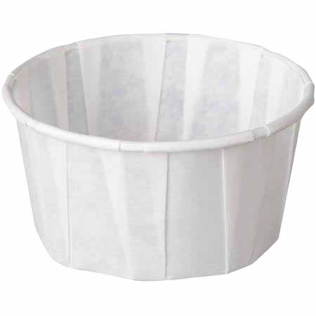F400 White 4 oz. Pleated Paper Portion Cup 20/250 cs