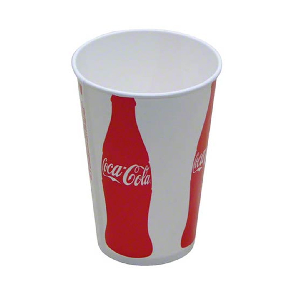 D16CCCC Coca-Cola Design 16 oz.Poly Coated Paper Cold Cups 24/50 cs