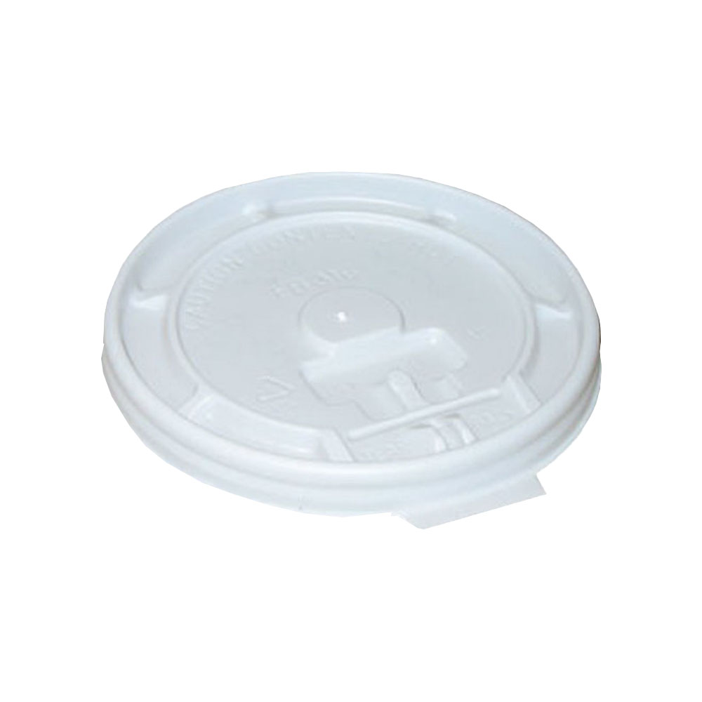 24538 White 10 oz. Tear Back Lid 10/100 cs