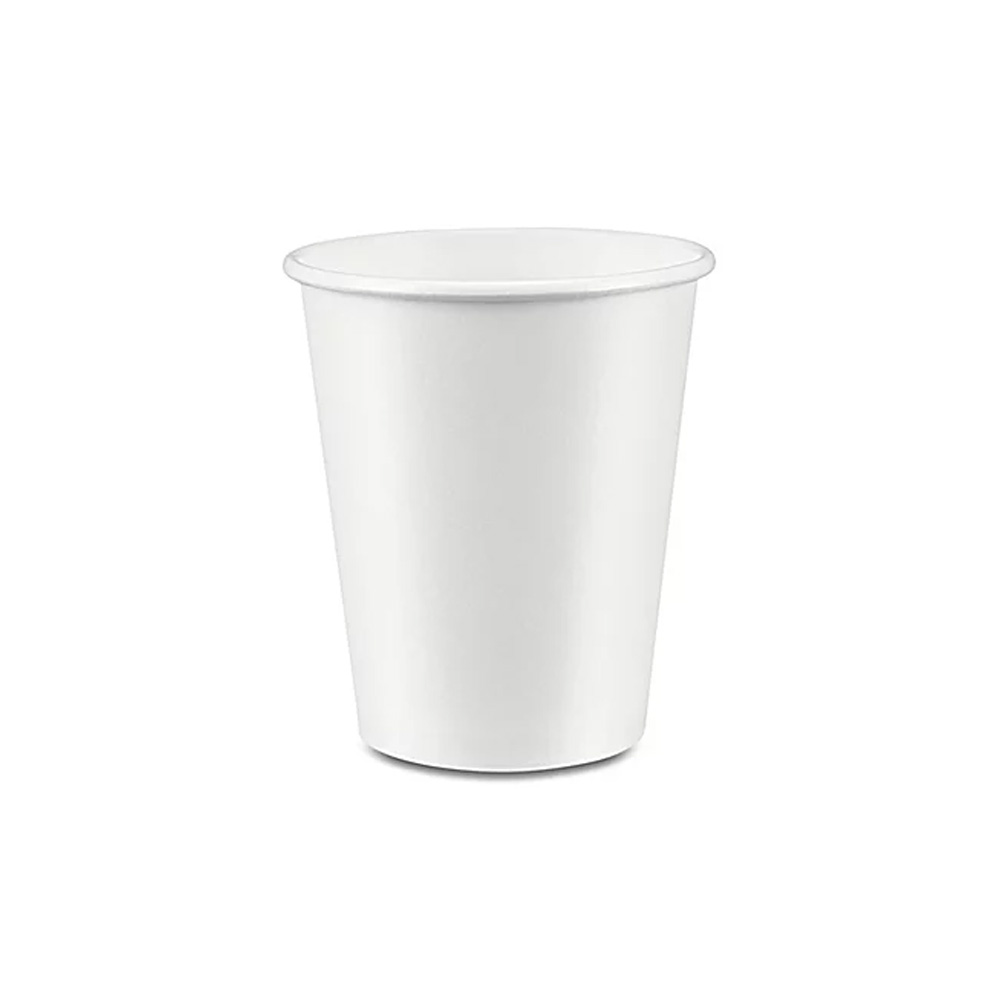 0008 White 8 oz. Paper Hot Cup 20/50 cs