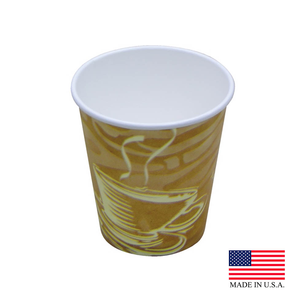 6784 Swirl Design 10 oz. Paper Hot Cups 20/50 cs