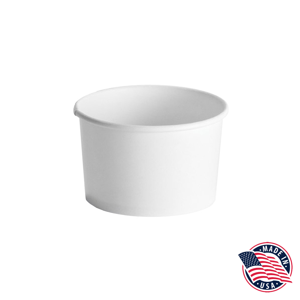 PFCW08CB White 8 oz. Paper Soup Container 20/50 cs