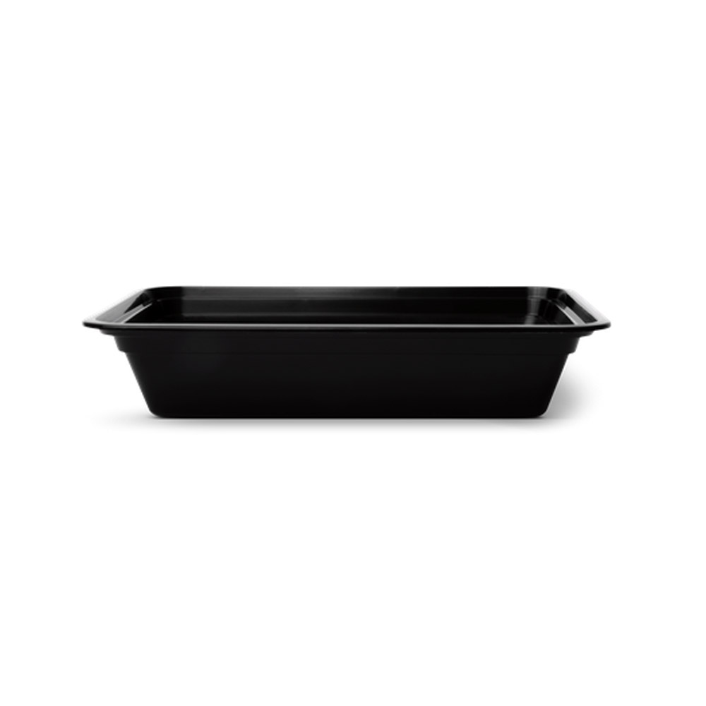 TR32BK Black 32 oz. Rectangular Polypropylene     Take-Out Container (Base Only) 3/100 cs