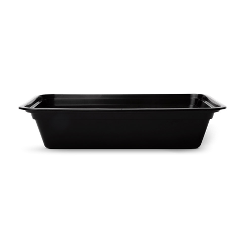TR38BK Black 38 oz. Rectangular Polypropylene     Take-Out Container (Base Only) 3/100 cs