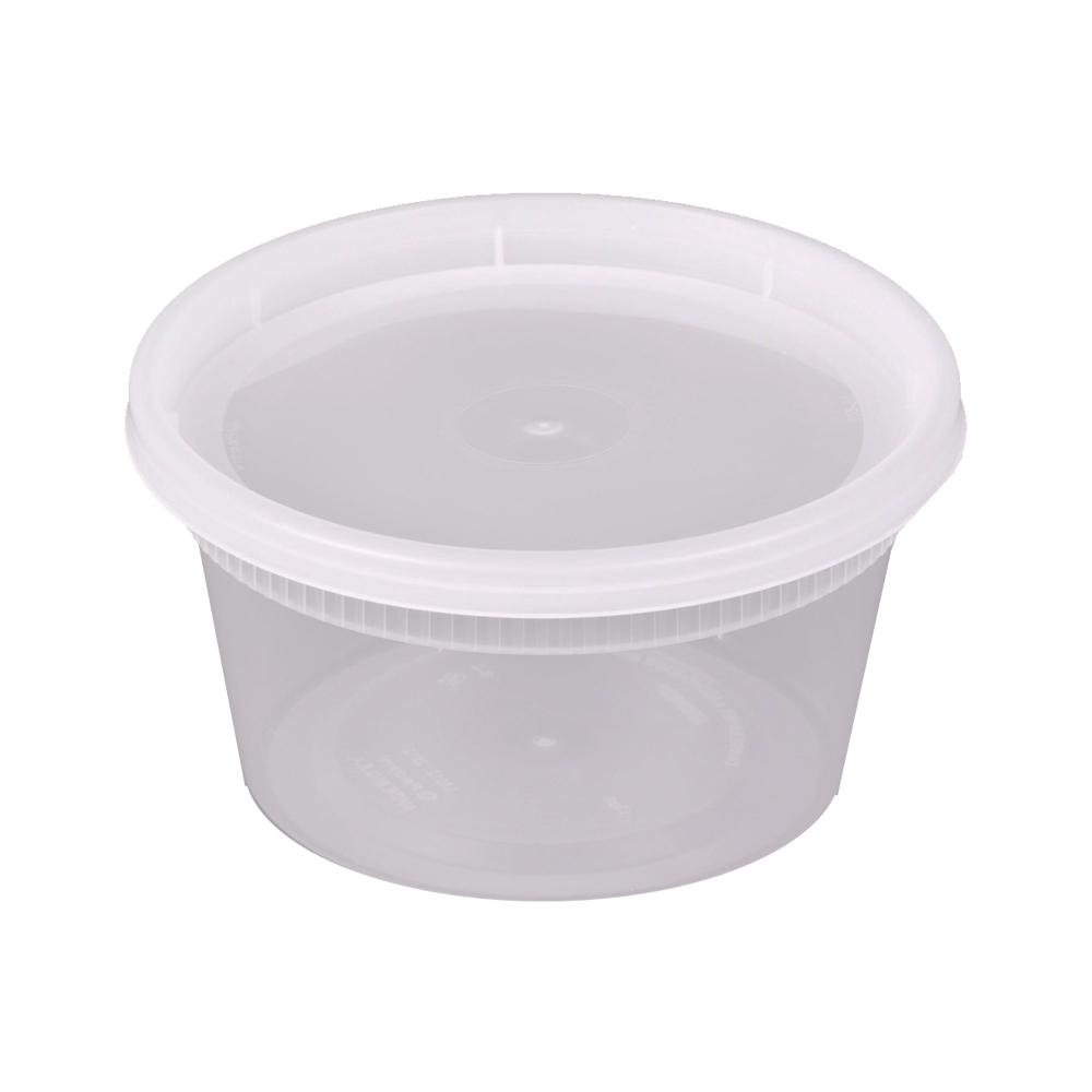 YL2512 Delitainer Clear 12 oz. Plastic Deli Container and Lid Combo 240/cs