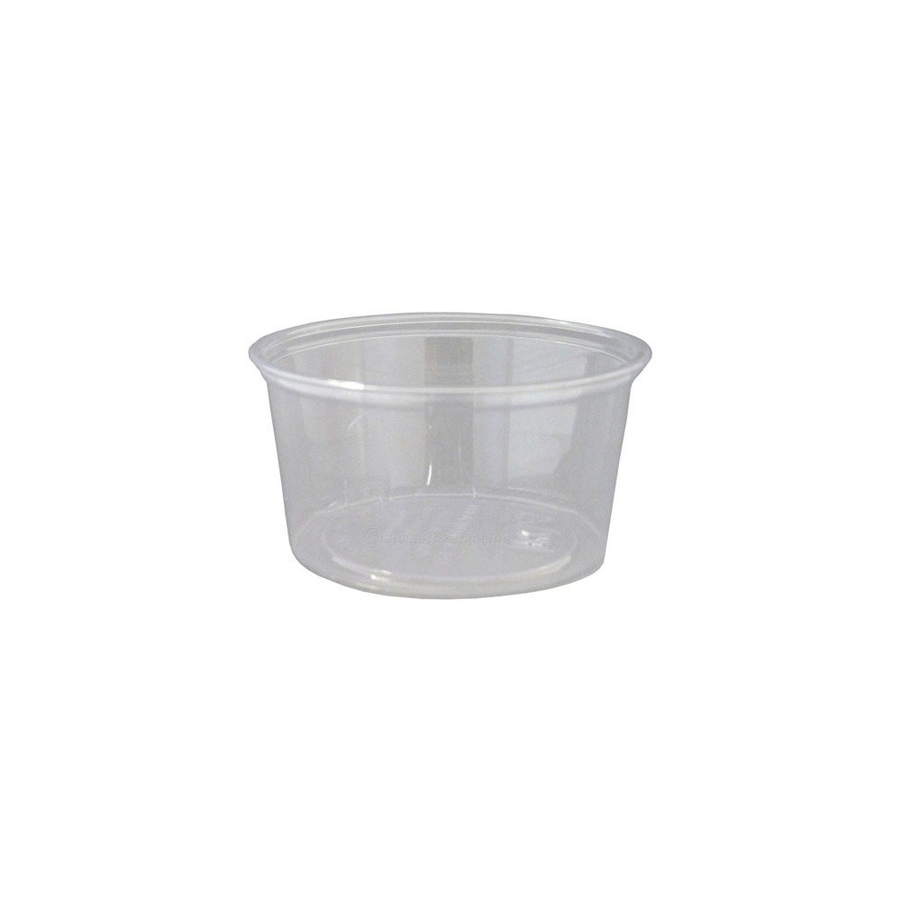 GPC400/9509306 Greenware Clear 4 oz. Compostable Souffle Cup 20/100 cs - GPC400/9509306 4z GW SOUFLE CP