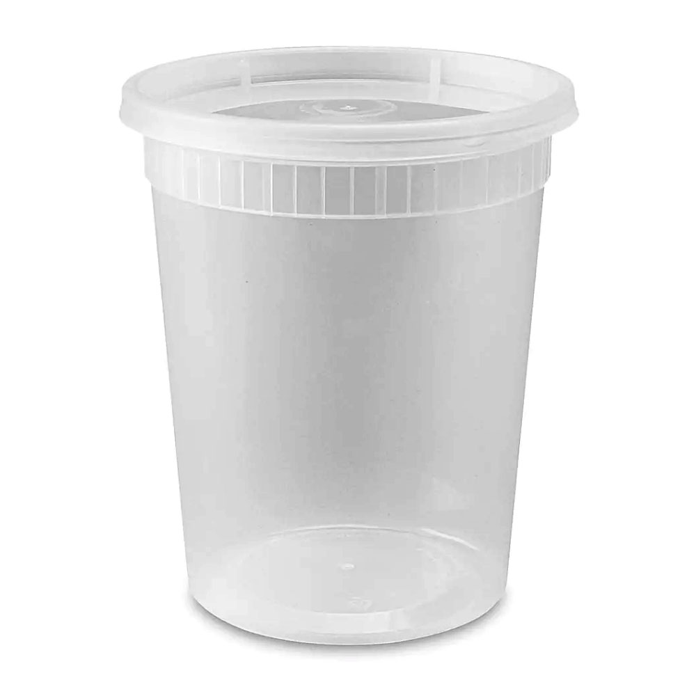 AHD ASOUP32CO Clear 32 oz. Plastic Soup Combo Bulk 240/cs