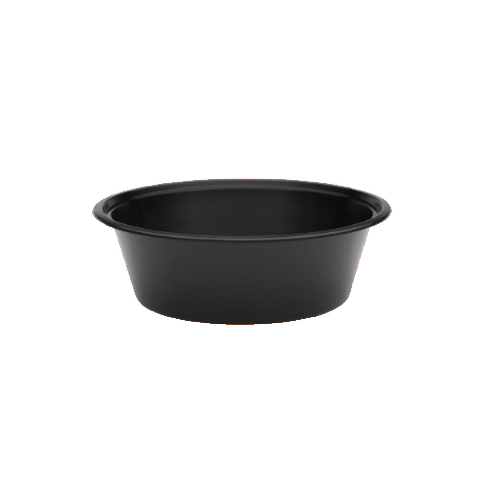 TC32BK Black 32 oz. Round Polypropylene Take-Out  Container (Base Only) 3/100 cs