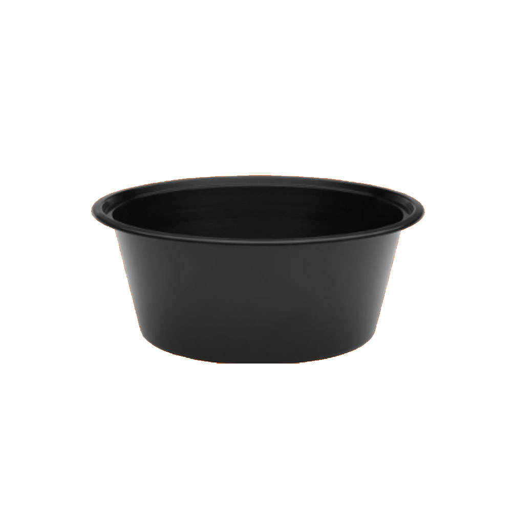 TC40BK Black 40 oz. Round Polypropylene Take-Out  Container (Base Only) 3/100 cs