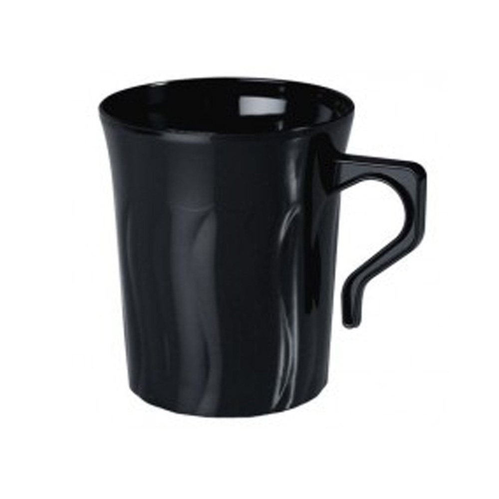 EMI-PPCM8B Coffee Mug 8 oz. Black Polypropylene 50/10 cs