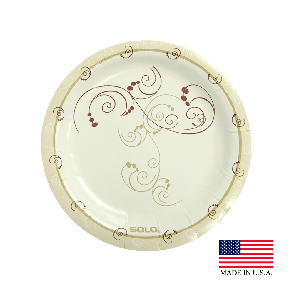 MP6-J8001 Symphony Design 6"  Medium Weight Paper Plate 8/125 cs