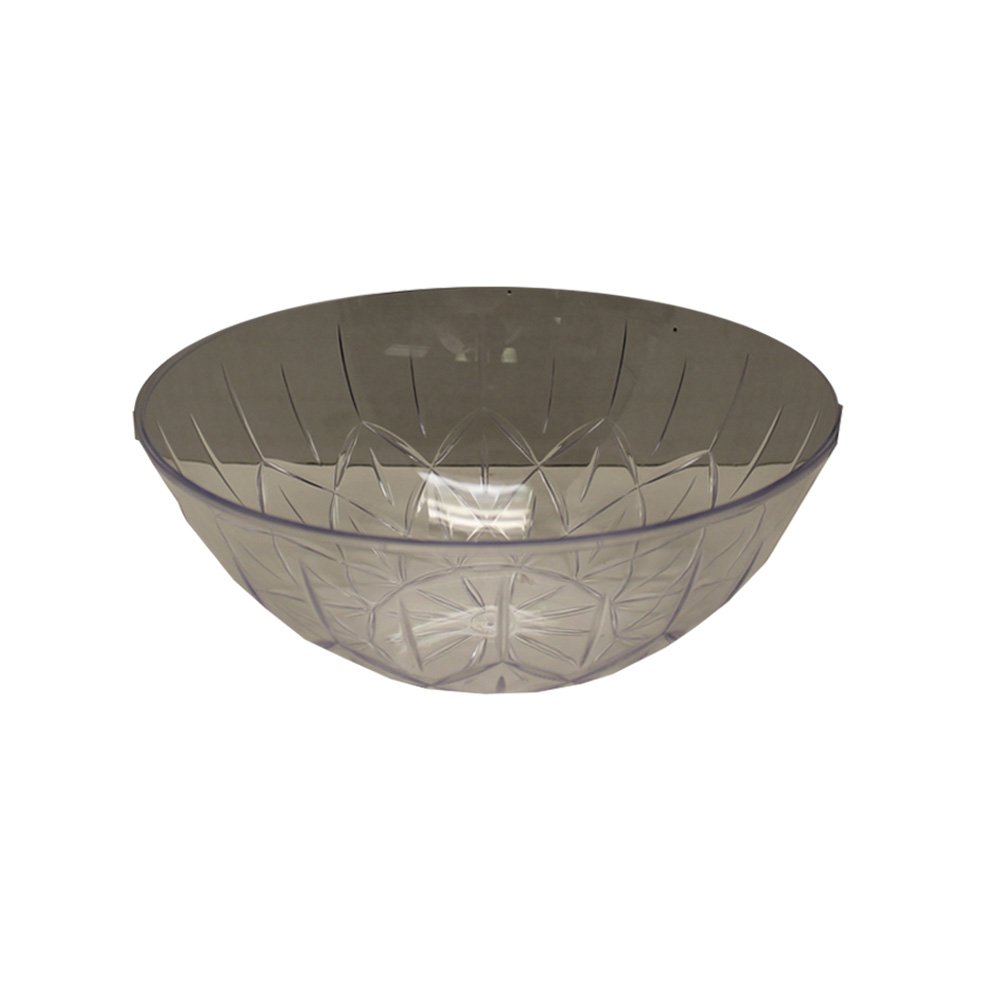 1214 Crystal Elegance Clear 9 Qt. 14" Round Plastic Bowl 25/cs