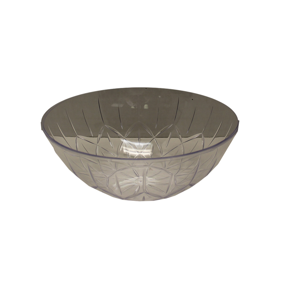 1215 Crystal Elegance Clear 5.5 Qt. 12" Round Plastic Bowl 25/cs