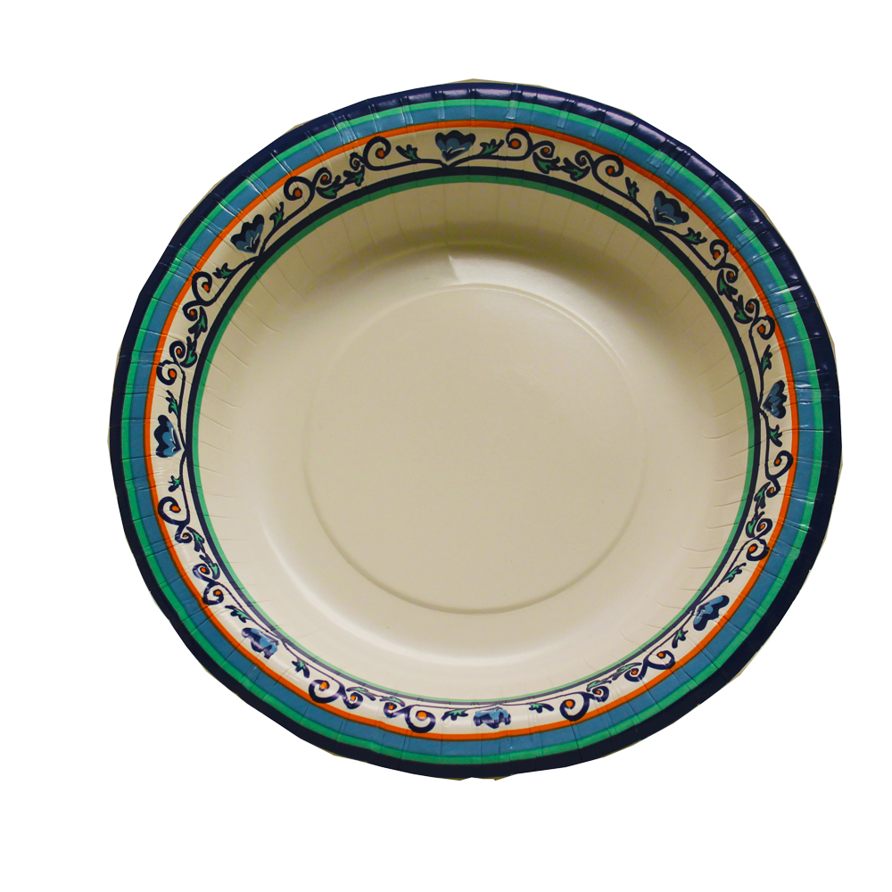 00149-8 Moroccan Blue Design 20 oz. Paper Bowl 36/8 cs