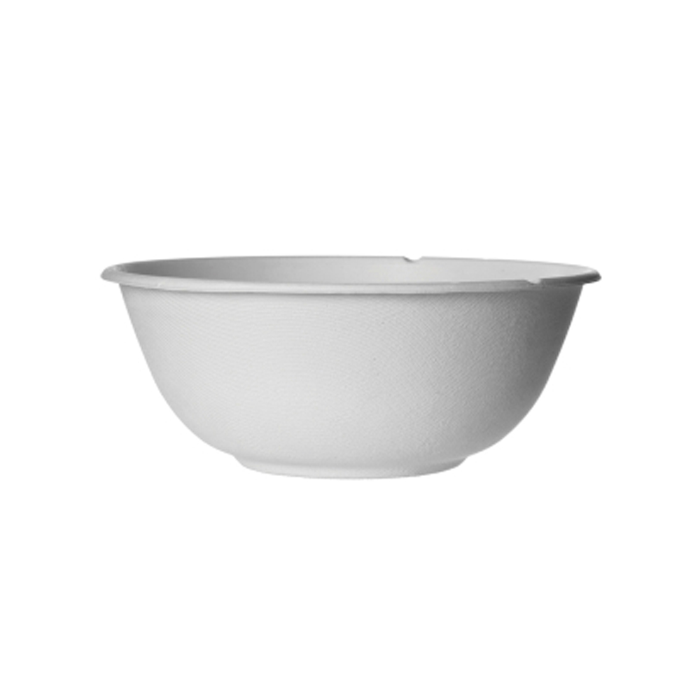 EP-BL46CNFA WorldView White 46 oz. Renewable & Compostable Molded Fiber Coupe Bowl 8/50 cs - EP-BL46CNFA 46z MLDED FBR BOWL