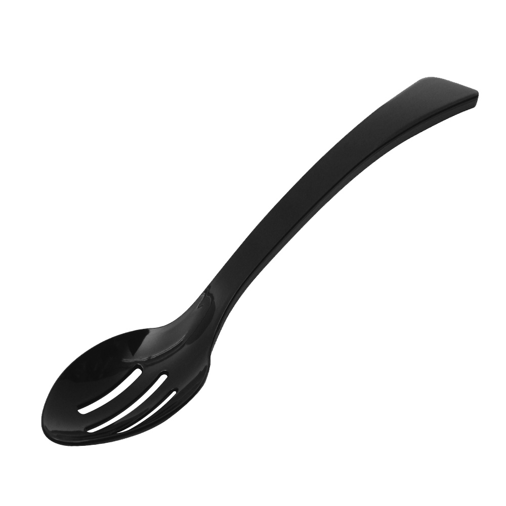 ESSP9B Black 9" Plastic Slotted Serving Spoon     100/cs - 122830 ESSP9 9"BLK SLOTSERVSPN