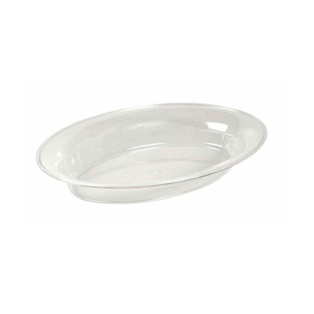 MI-1116D Clear 16" Oval Polystyrene Bowl 25/cs