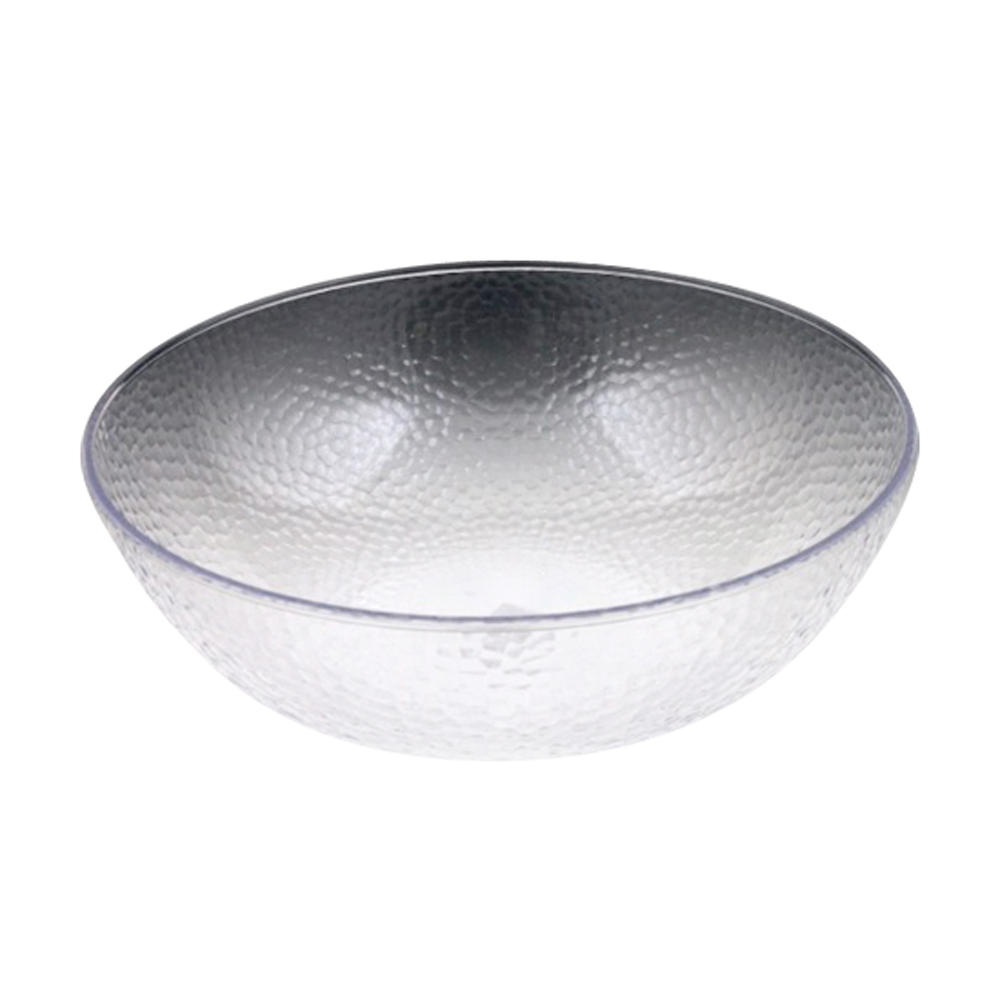 MPI03186 Crystalware Clear 18" Plastic Hammered Bowl 4/cs