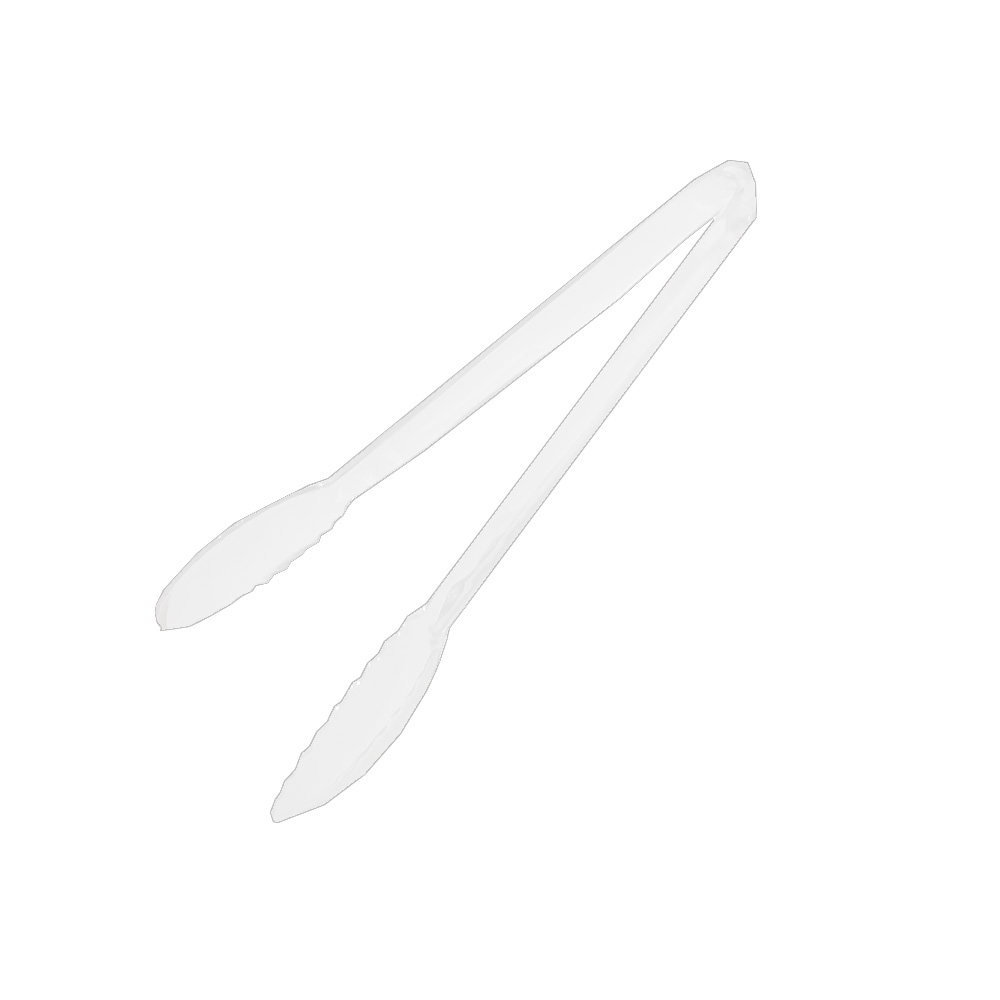 506PB White 10" Plastic Semi-Disposable Serving Tongs 72/cs