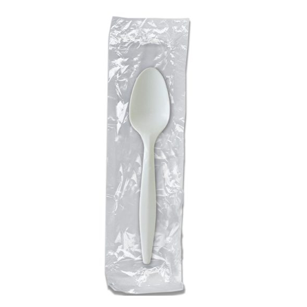 IESW Elite Wrapped Teaspoon White Medium Polypropylene 1000/cs