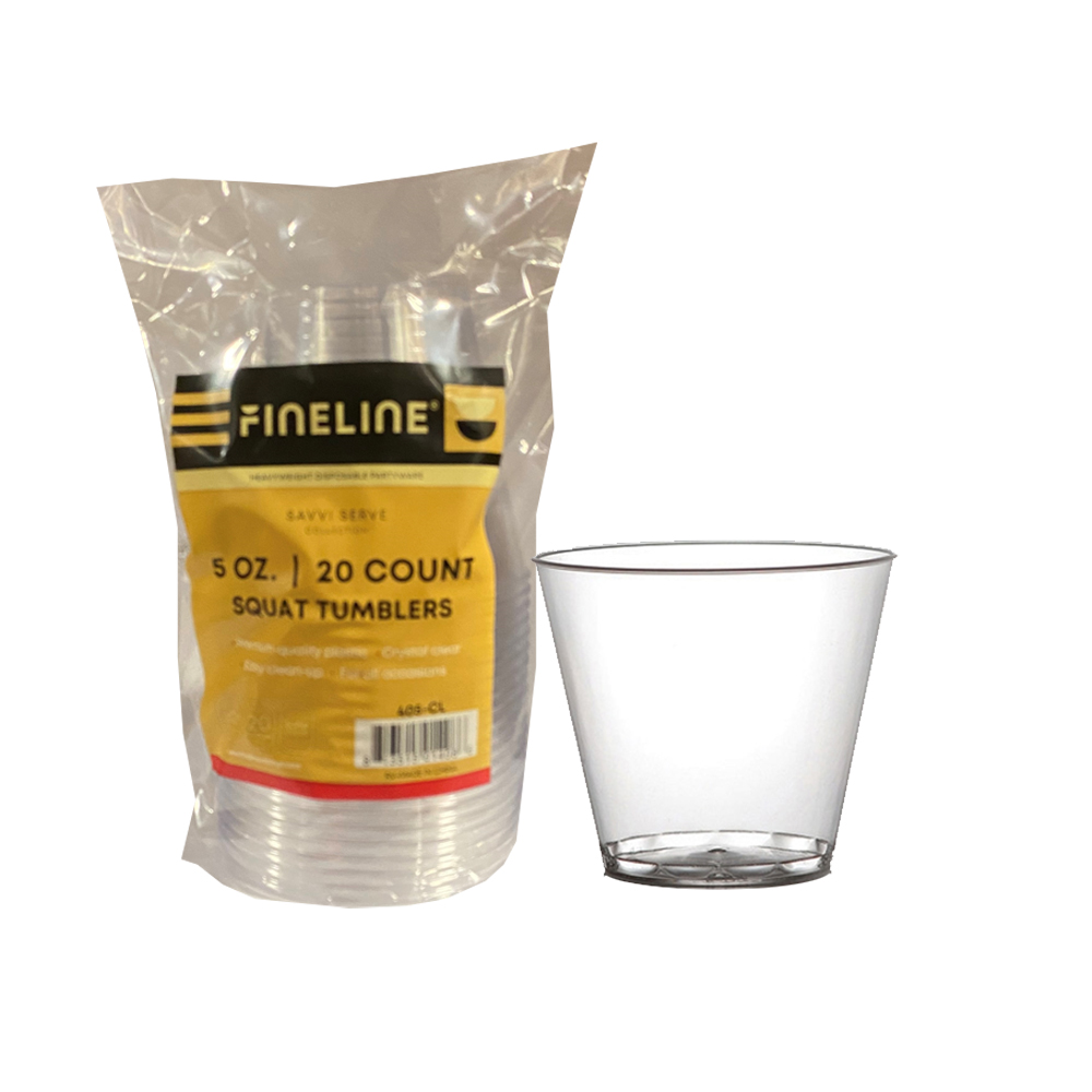 405 Savvi Serve Clear 5 oz. Plastic Tumbler 25/20 cs