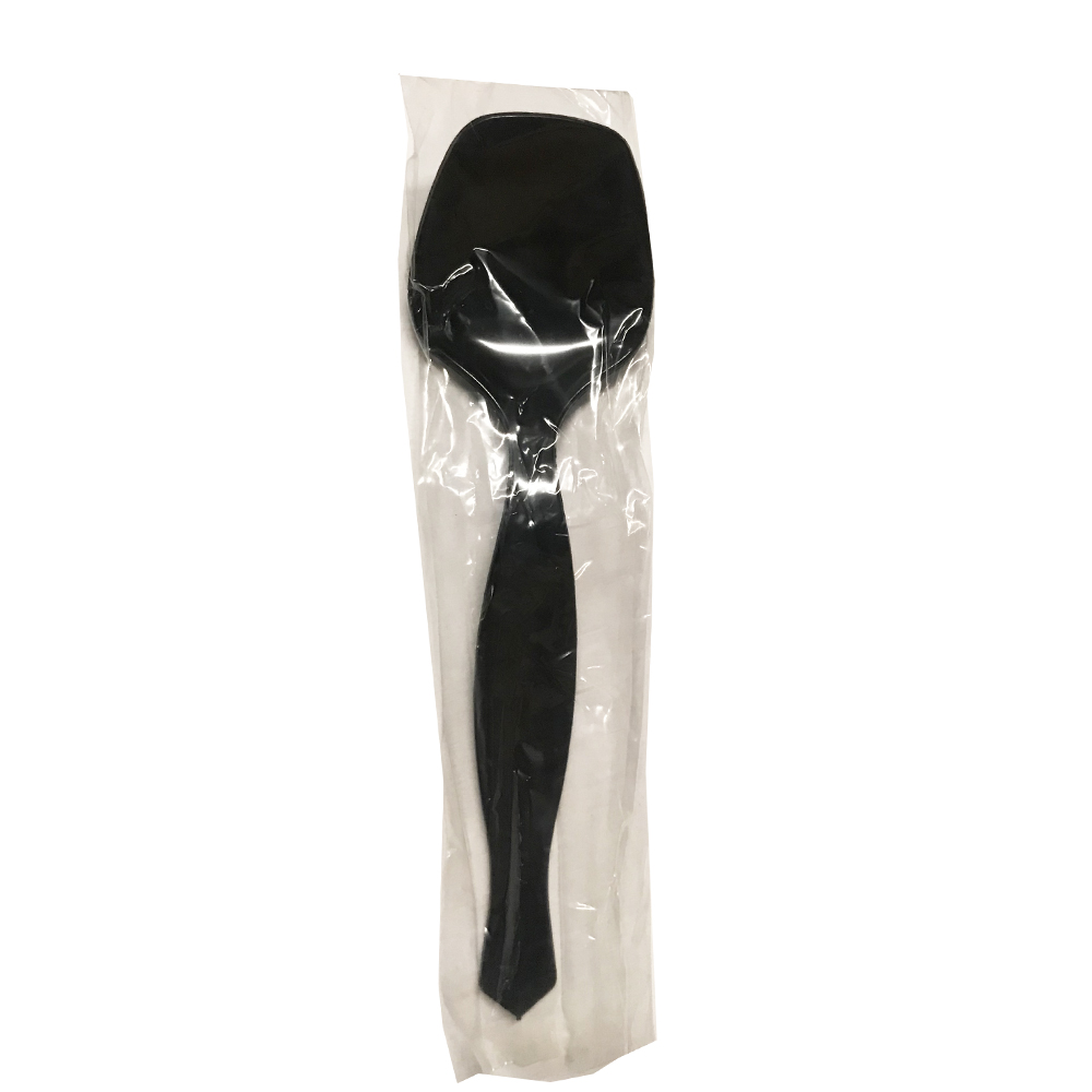 CSS3302 Black Wrapped Plastic Serving Spoon 72/cs