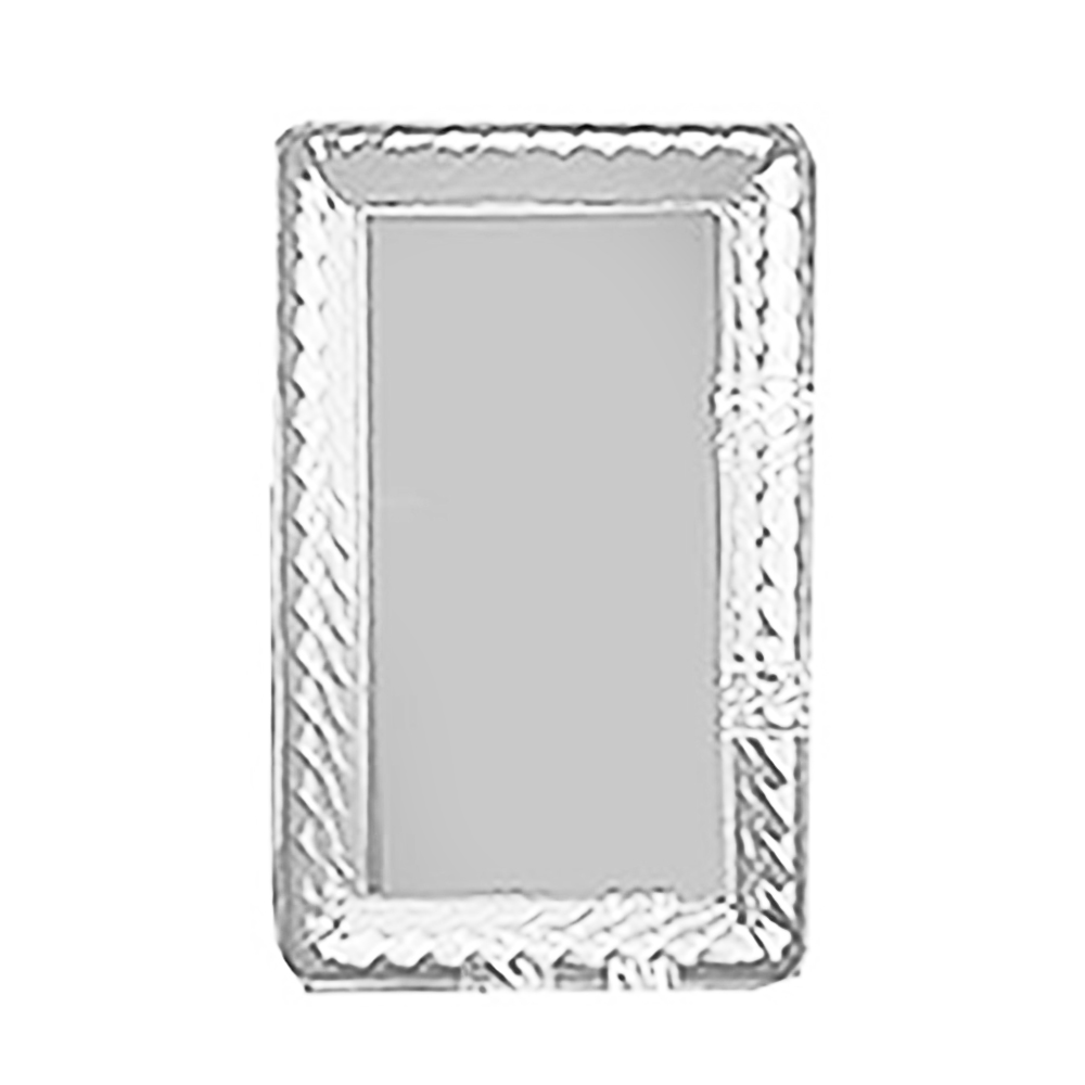 1254 Clear 10"x14" Plastic Scalloped Edge Tray 25/cs