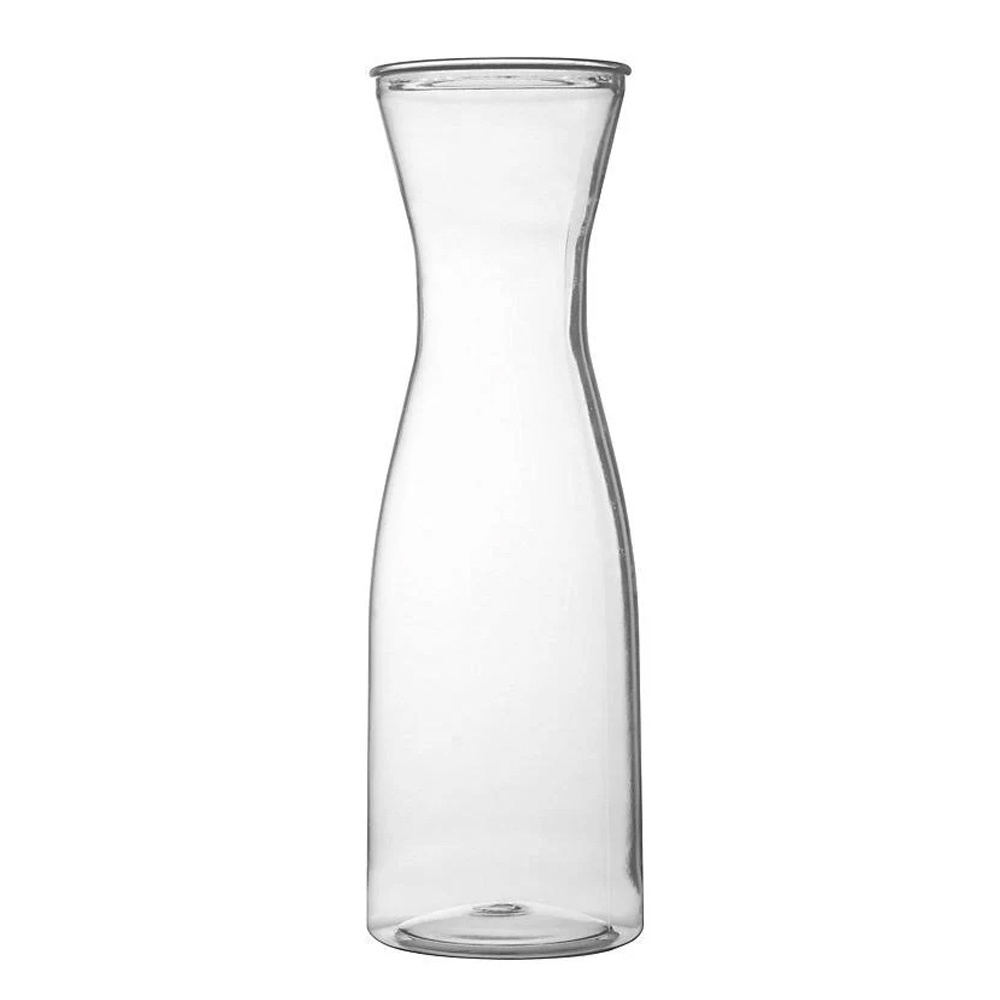 3405-CL Platter Pleasers Clear 35 oz. Plastic 10.5" Tall Wine Carafe with Lid 12/cs