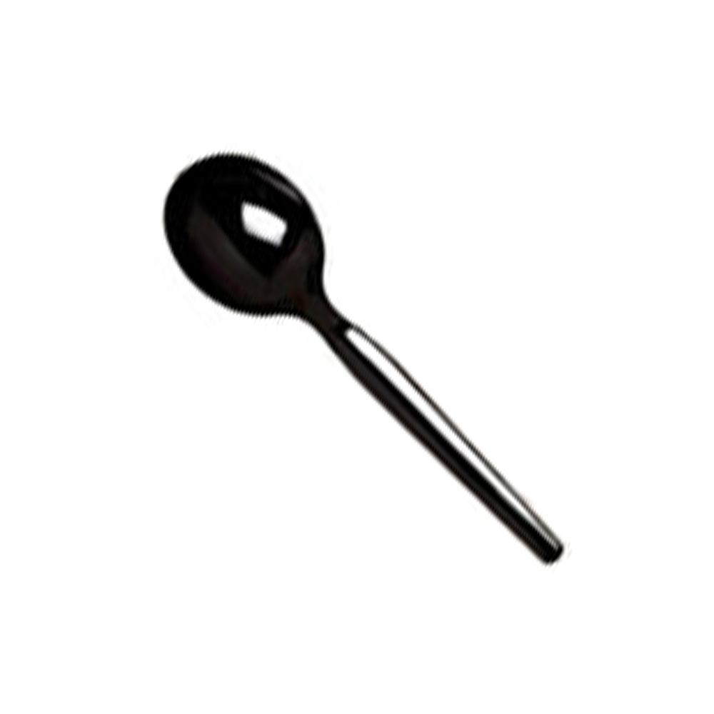 11924B/406041 Soup Spoon Black Heavy Polypropylene 1000/cs